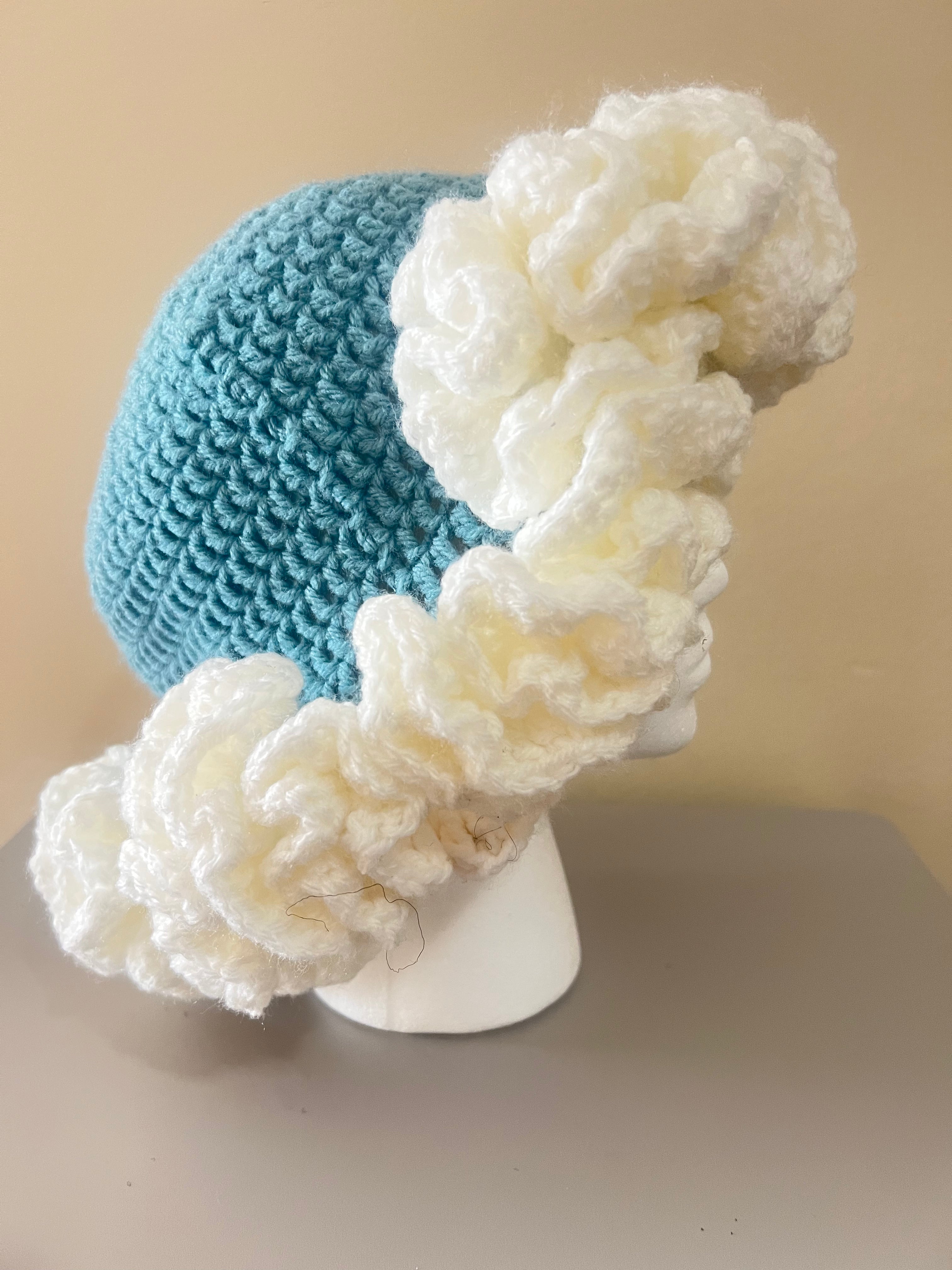 Crochet Ruffle Hat